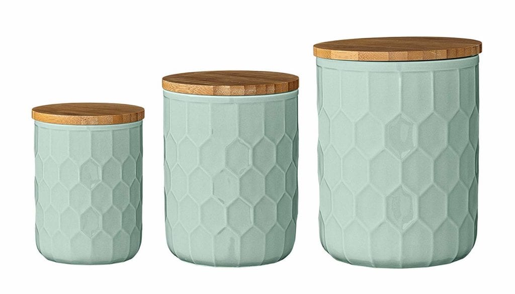 stoneware canisters with bamboo lid | Spring Decor Ideas for Your Home