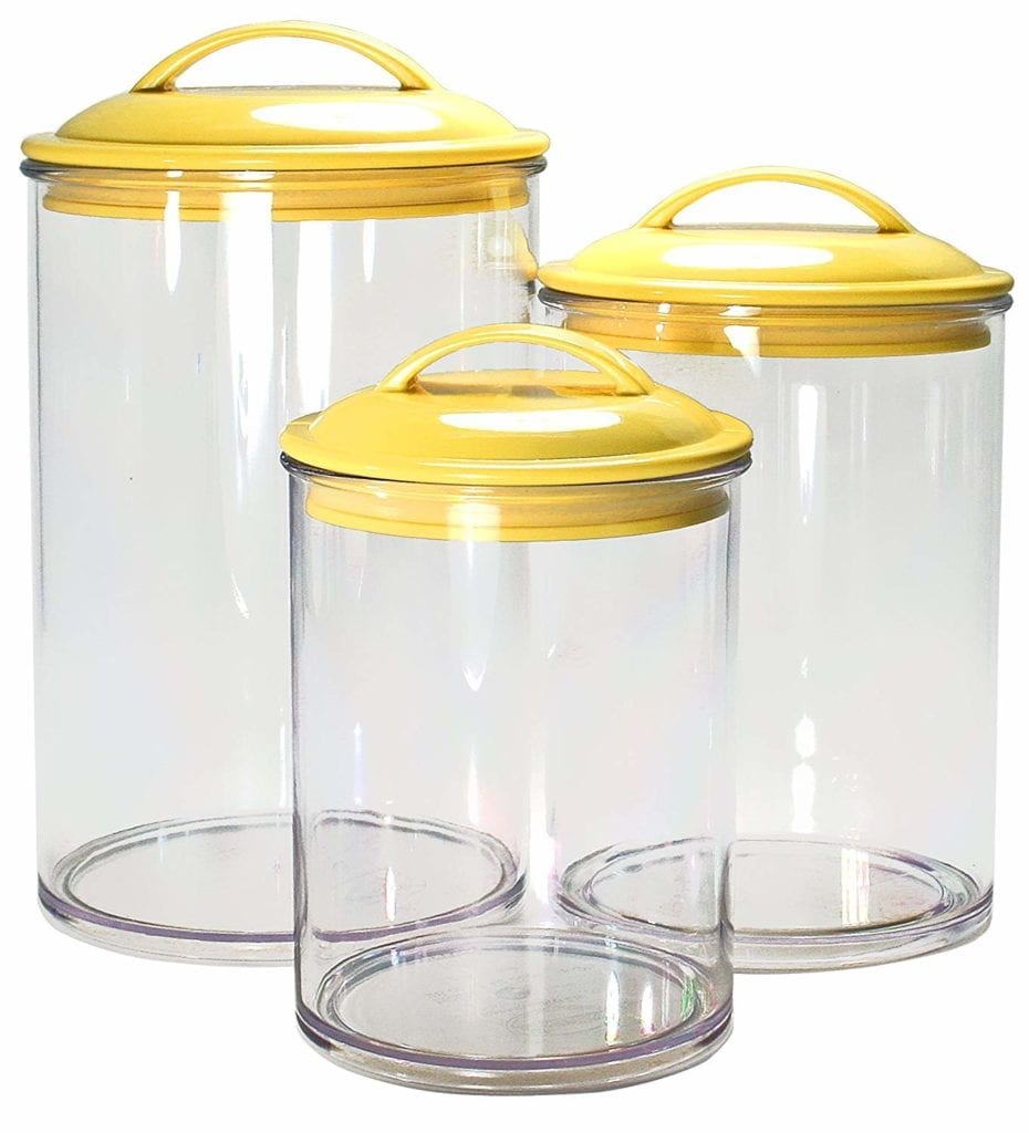 yellow acrylic canisters | Spring Decor Ideas for Your Home