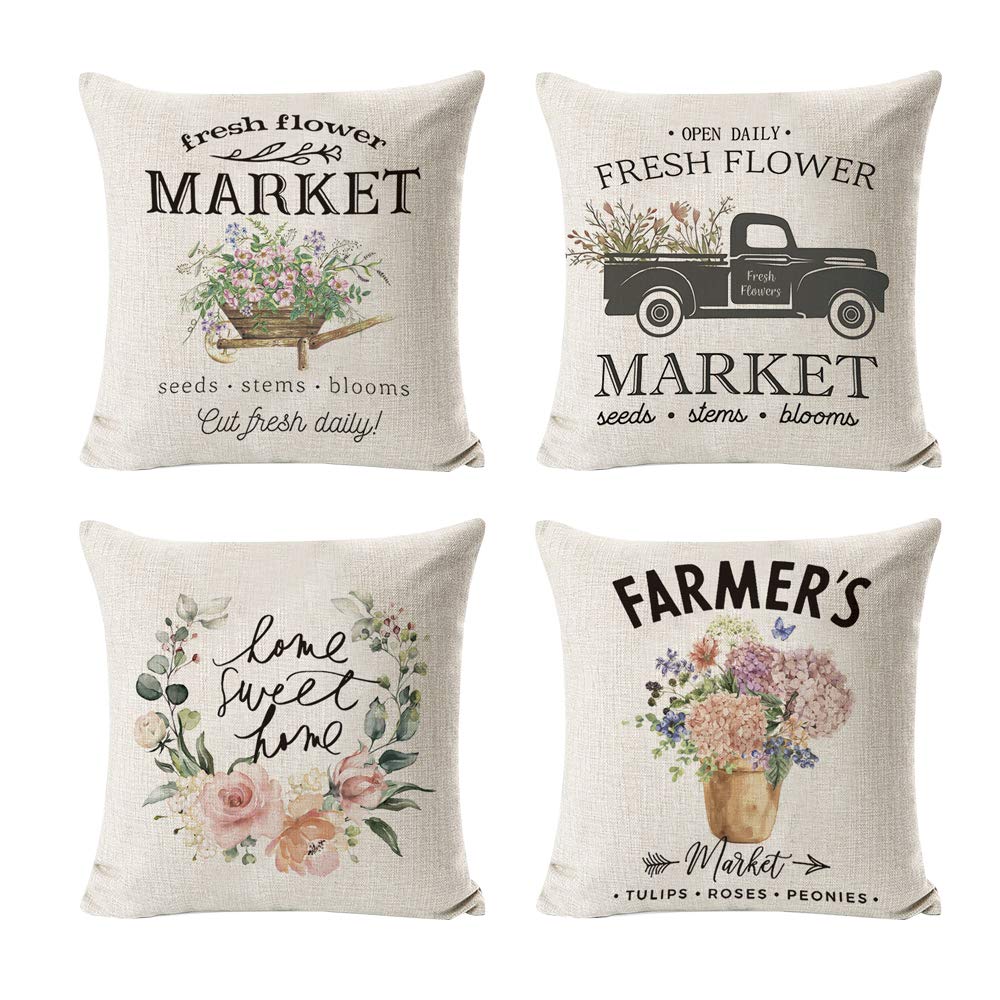 farmhouse pillows for spring | Spring Decor Ideas for Your Home