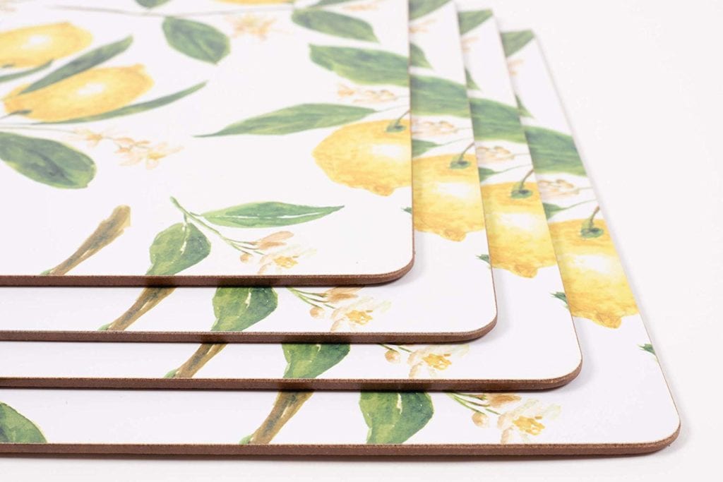 Lemon-print placemats | Spring Decor Ideas for Your Home