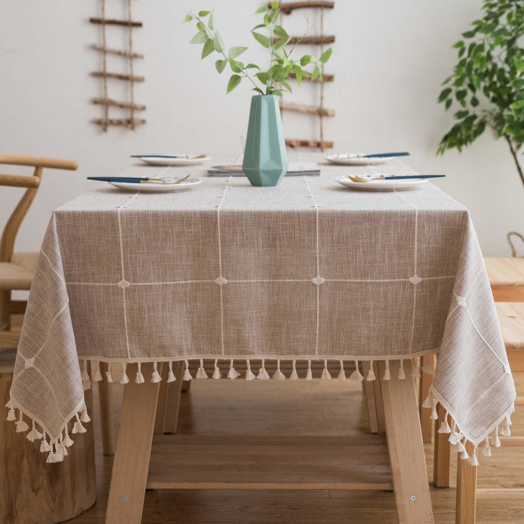 Embroidered Linen Tablecloth | Spring Decor Ideas for Your Home