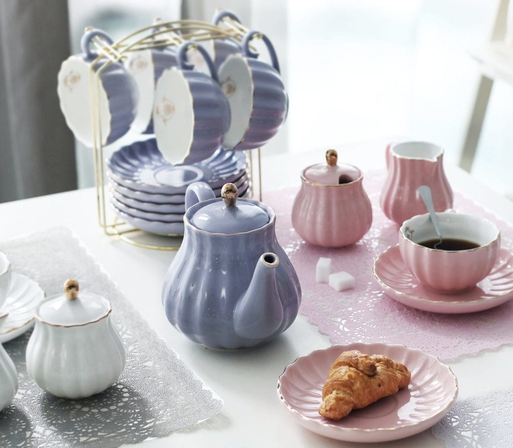 pastel tea set | Spring Decor Ideas for Your Home