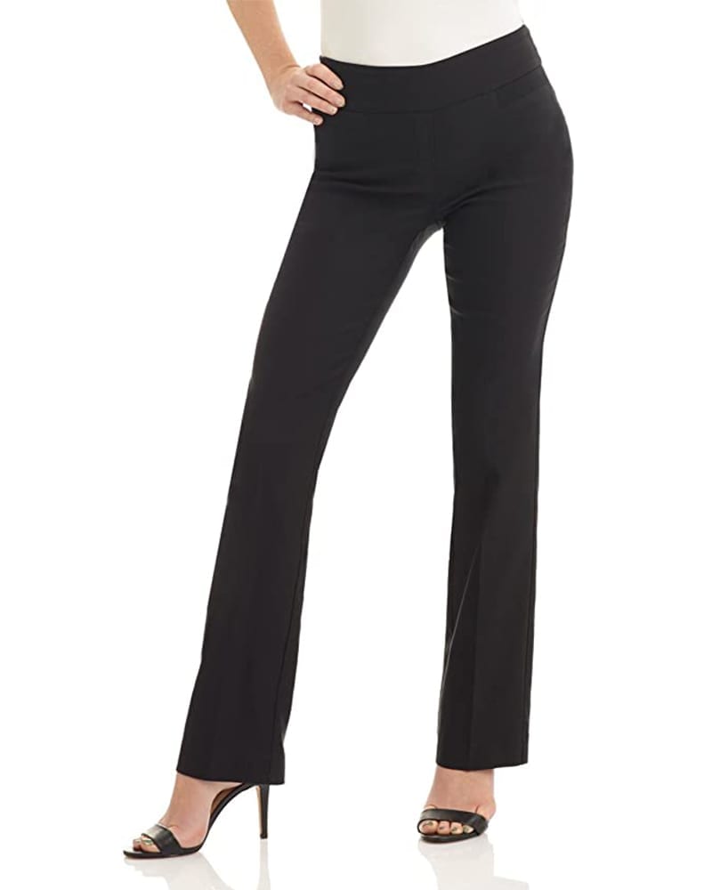 Stretchy Boot Cut Pants | Comfy Work From Home Wardrobe Essentials | The Basic Housewife