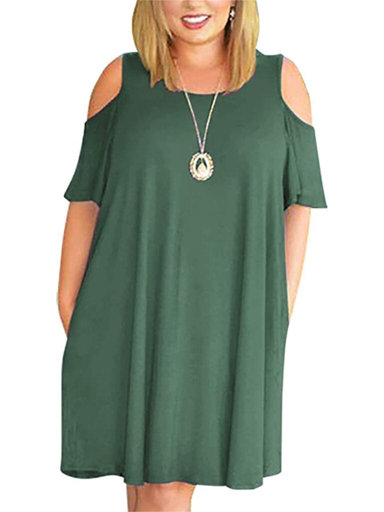 Plus-Size Cold-Shoulder Dress | Must-Have Casual Summer Dresses Under $50