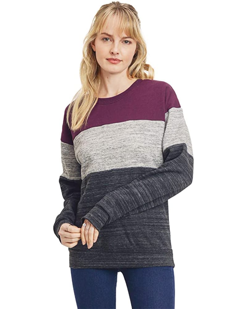 Colorblock Lightweight Pullover T-Shirt | Comfy Work From Home Wardrobe Essentials | The Basic Housewife