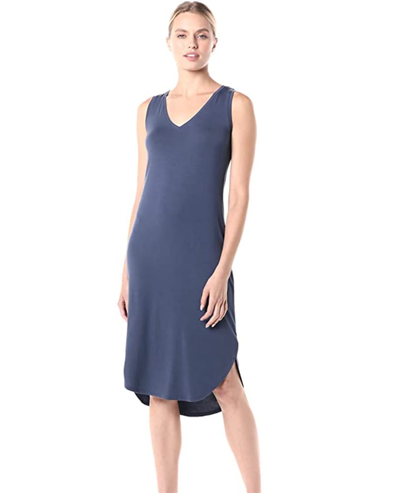 Sleeveless Jersey Midi Dress | Comfy Work From Home Wardrobe Essentials | The Basic Housewife