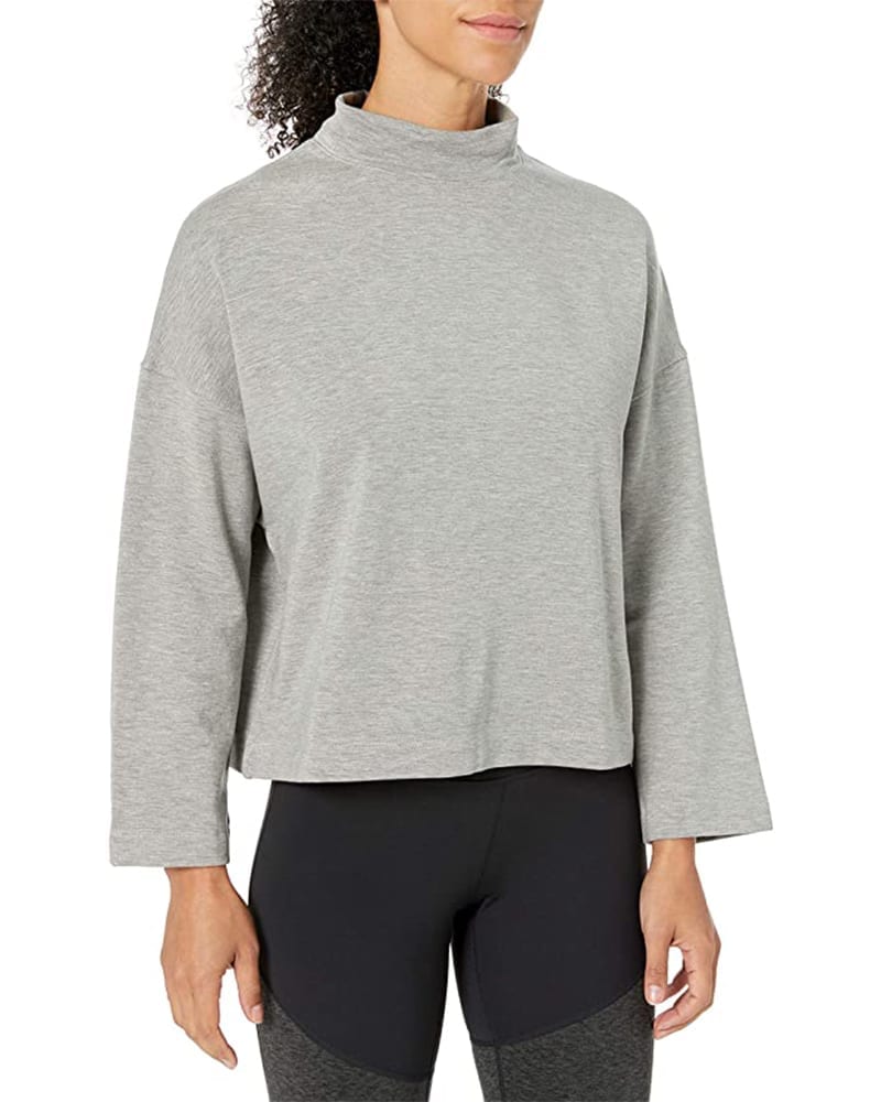 Fleece mock-neck pullover sweater | Comfy Work From Home Wardrobe Essentials | The Basic Housewife