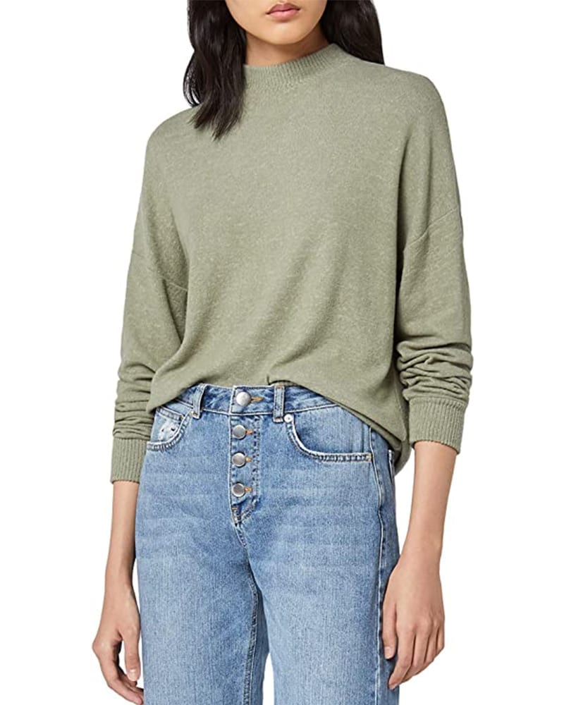 Oversized Mock Neck Sweater | Comfy Work From Home Wardrobe Essentials | The Basic Housewife