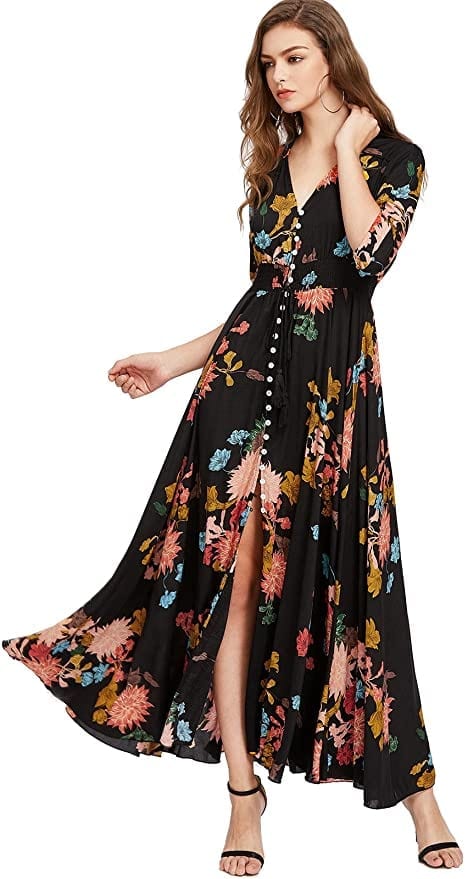 Floral Maxi Dress for Fall  | Fall Outfit Ideas: 30+ Must-Haves For Your Autumn Wardrobe