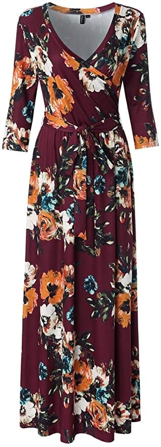Floral Wrap Fall Dress | Fall Outfit Ideas: 30+ Must-Haves For Your Autumn Wardrobe