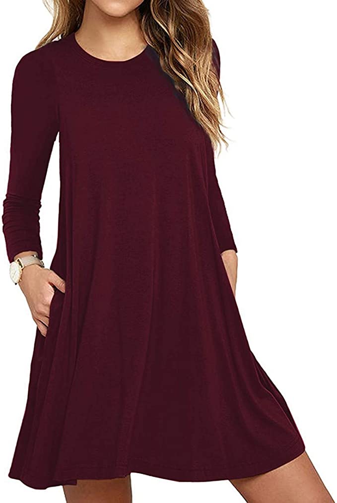 Long Sleeve T-Shirt Dress for Fall | Fall Outfit Ideas: 30+ Must-Haves For Your Autumn Wardrobe