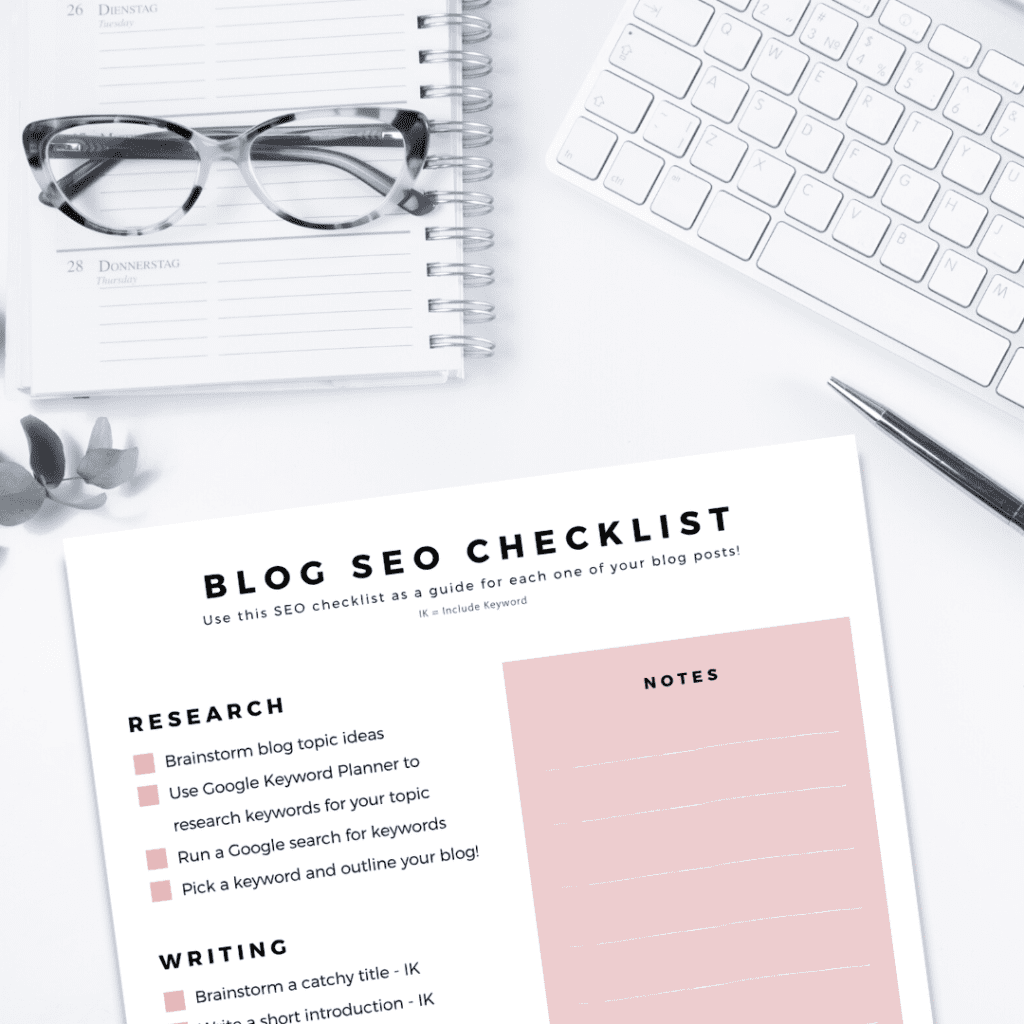 Blog SEO Checklist Mockup