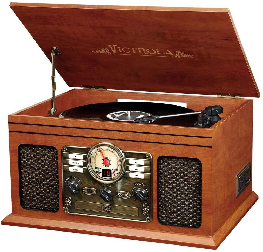 Bluetooth Turntable and Entertainment Center | 50+ Gifts for Dads Who Have Everything | Gift Ideas for Dad Under $100