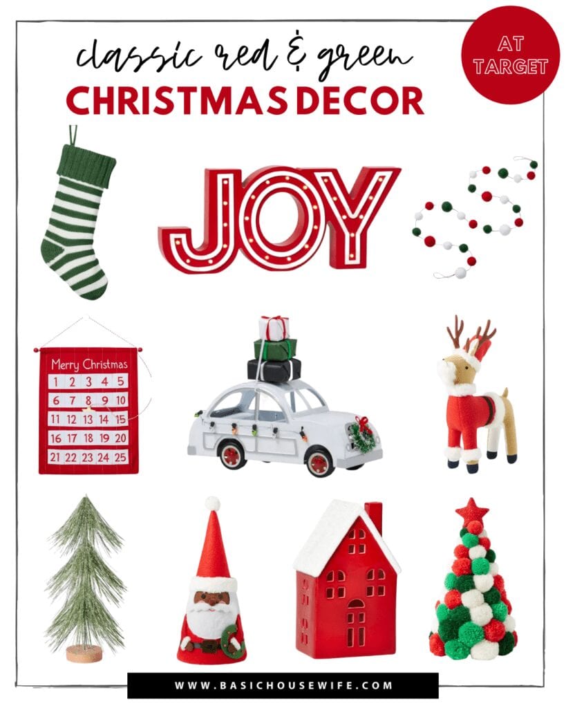Classic Red and Green Christmas Decor from Target