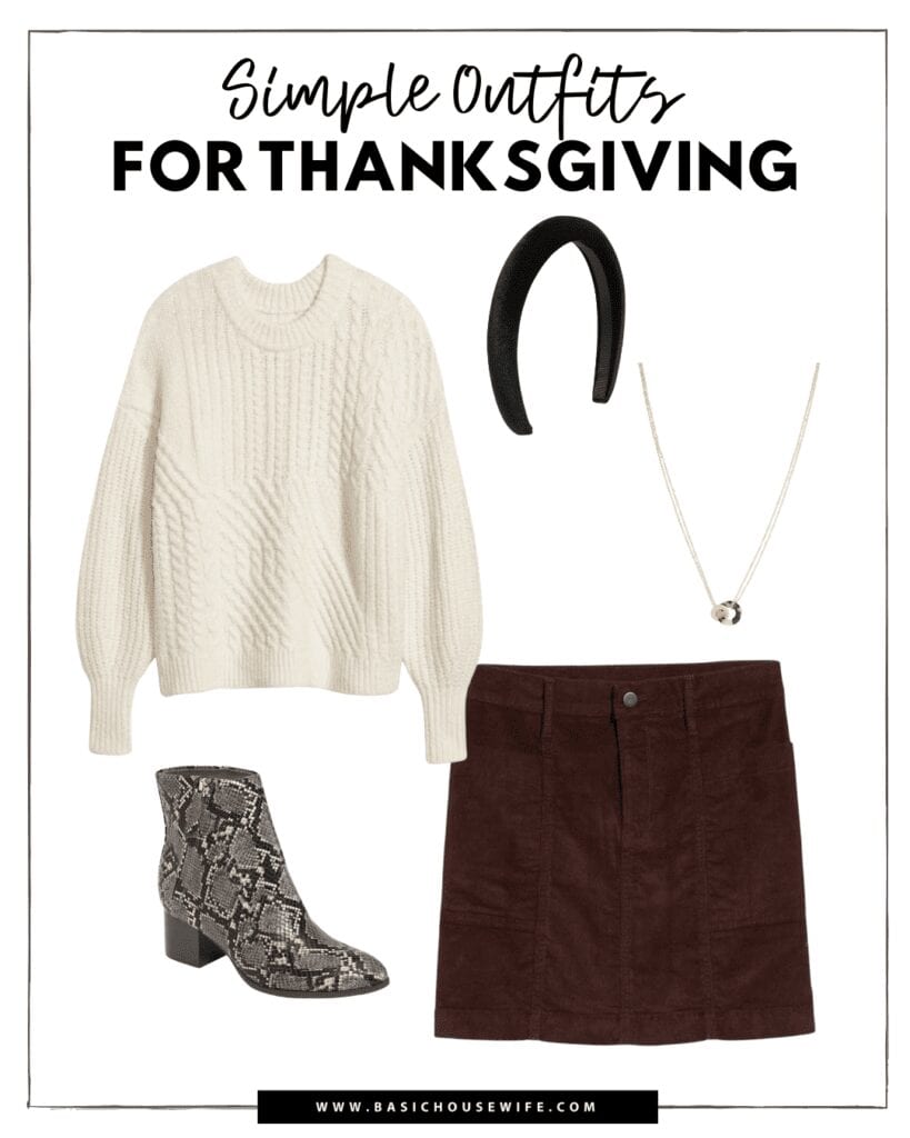 An easy and casual thanksgiving outfit idea!