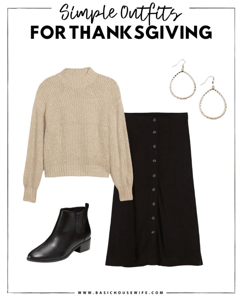 A cute thanksgiving outfit idea.