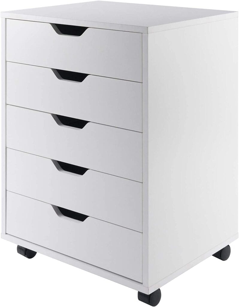 Cloffice Decor Ideas: A 5-drawer organizer for closet office storage