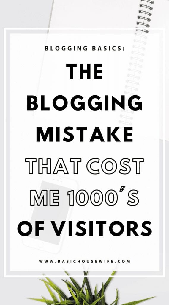 Blogging for Beginners: The Mistake That Could Be Costing You Traffic & Money