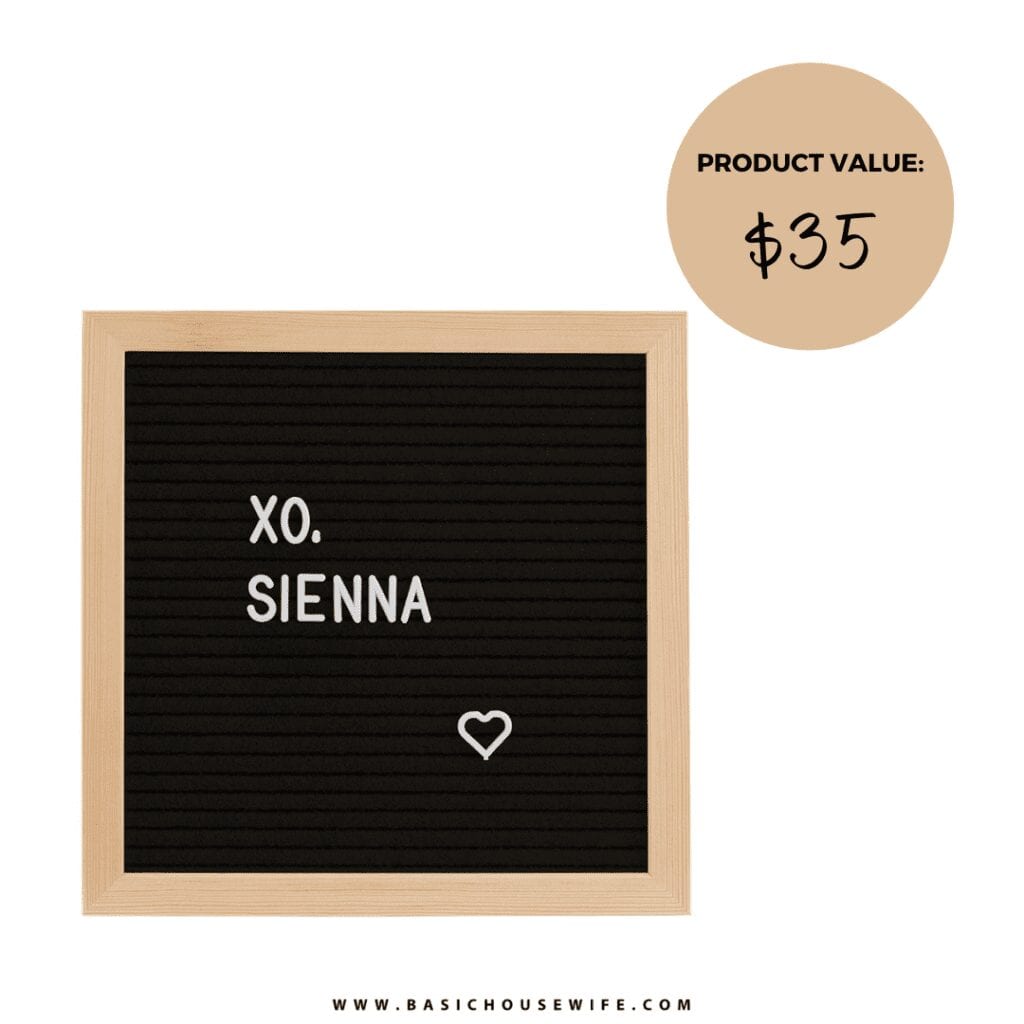 xo, Sienna Black Felt Letter Board | What's Inside a FabFitFun Box: 20+ Products From My FabFitFun Boxes