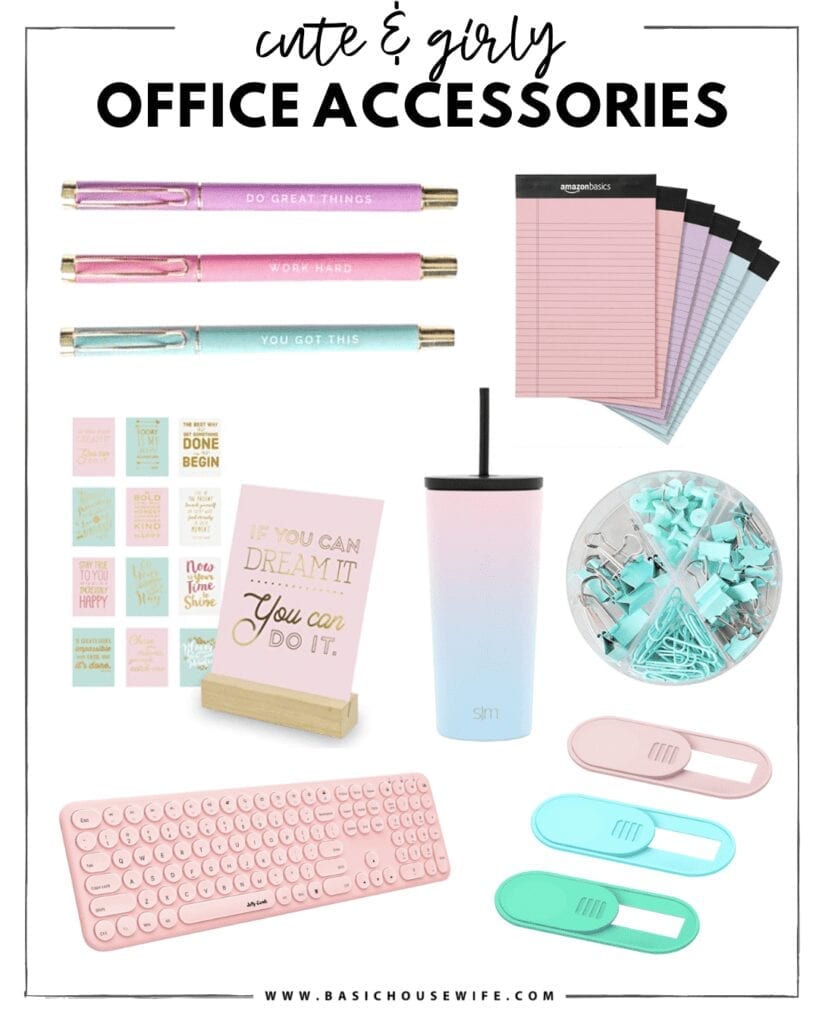 Cute & Girly Desk Accessories | The Cutest Home Office Accessories for Your Style