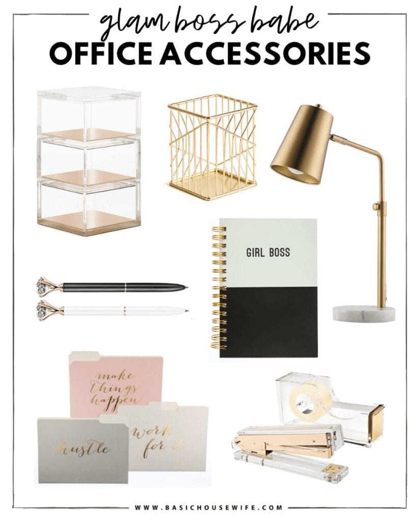 Glam Office Decor & Gold Desk Accessories | The Cutest Home Office Accessories for Your Style