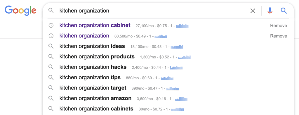 Using the Keywords Everywhere Tool to Check the Search Volume on Keywords
