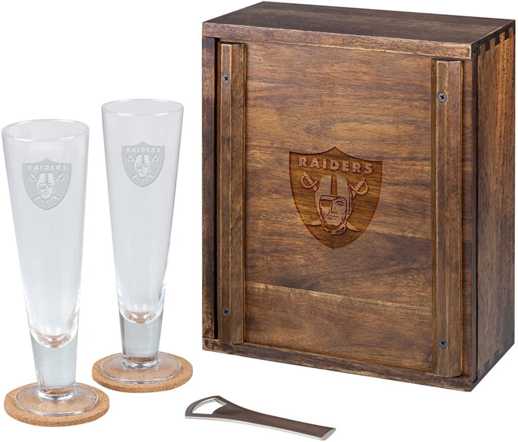 NFL Pilsner Glass Set | 50+ Gifts for Dads Who Have Everything | Gift Ideas for Dad Under $200