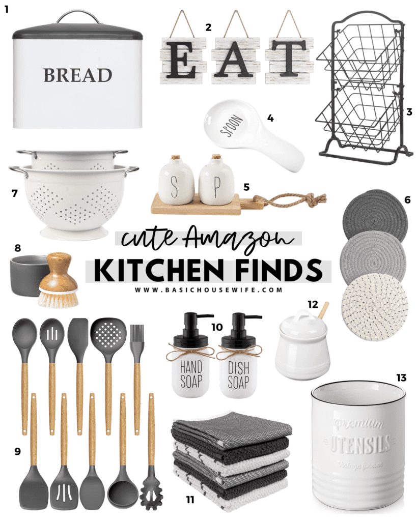 Gray Kitchen Accessories | Farmhouse Kitchen Accessories | Farmhouse Decor | Rustic Kitchen