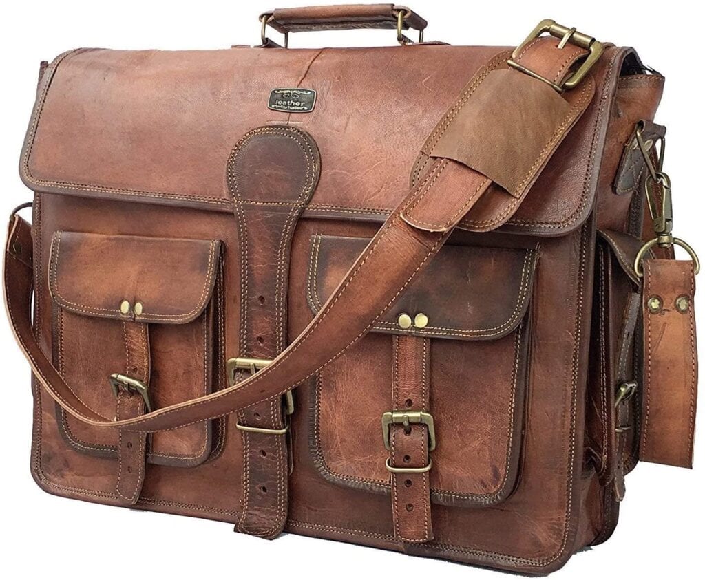 Leather Messenger Bag | 50+ Gifts for Dads Who Have Everything | Gift Ideas for Dad Under $100