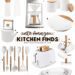 White and Wood Kitchen Accessories