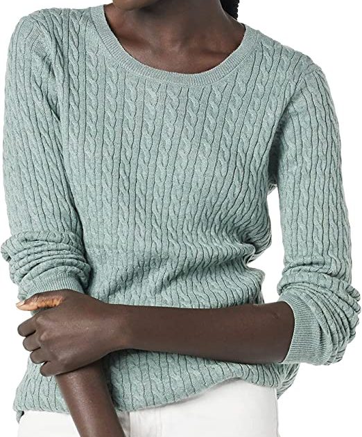 Crew cable knit sweater | Must-Have Amazon Work Clothes | Office Wardrobe | Basic Housewife