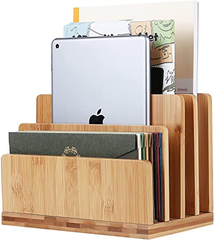Wood paper organizer | Must-Have Office Desk Accessories to Organize Your Workspace