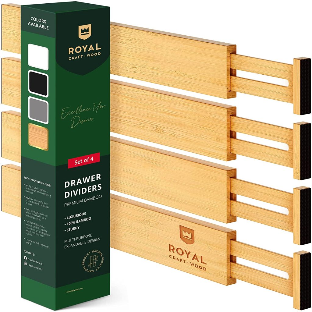 Adjustable Drawer Dividers | Kitchen Drawer Storage | 30+ Kitchen Accessories & Storage Solutions To Get Organized | Basic Housewife