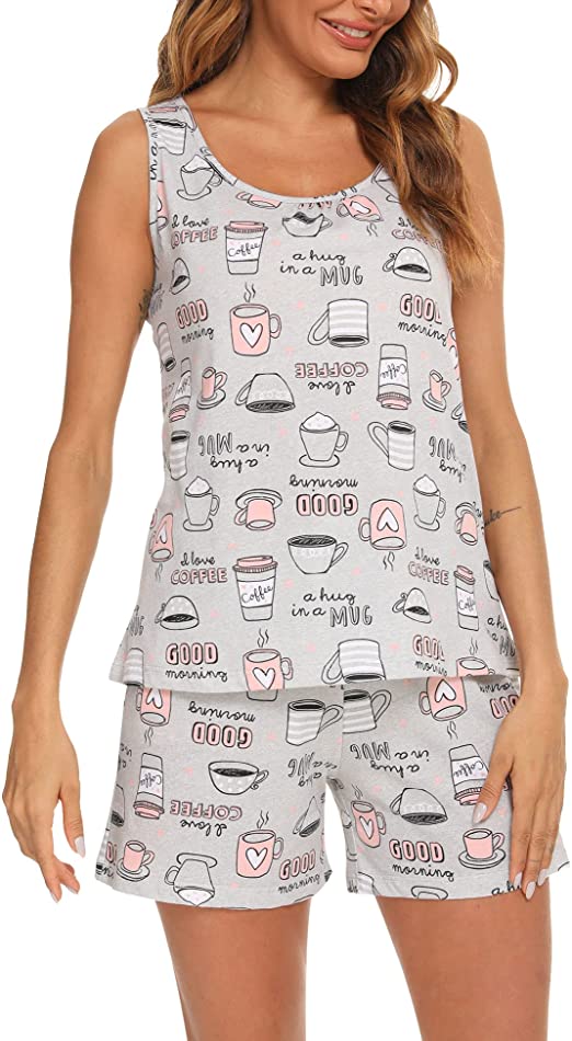 Sleeveless Print Pajama Set | 20+ Cute & Comfy Pajama Sets You Need To Own | Basic Housewife