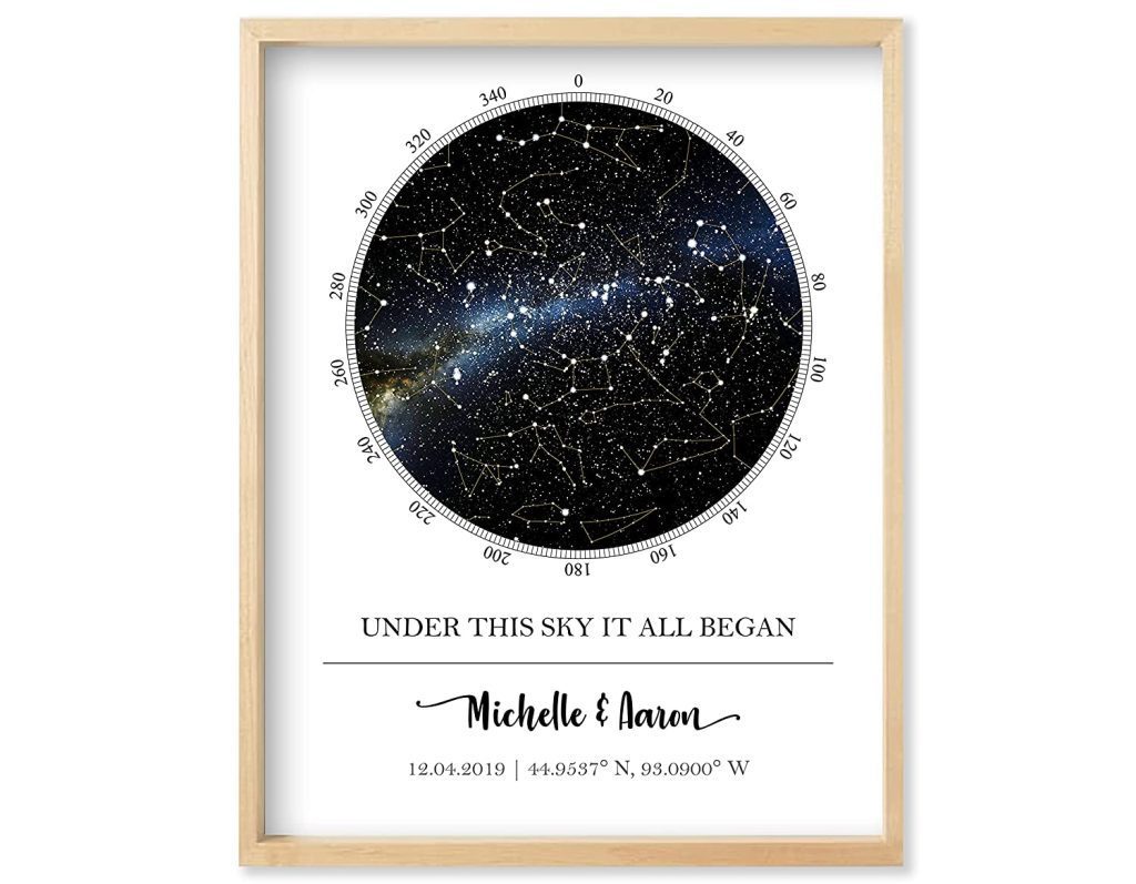Custom Star Map | Romantic Gift Ideas To Give Your Partner | Basic Housewife