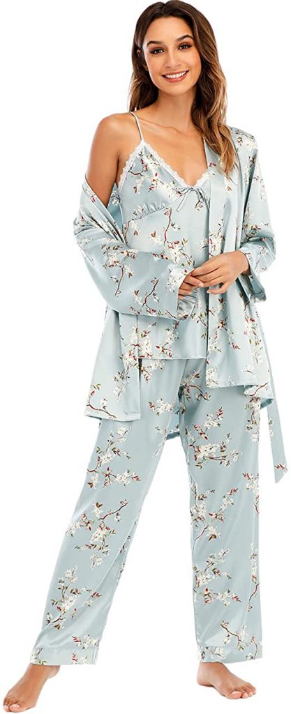 Floral Silk Pajama Set | 20+ Cute & Comfy Pajama Sets You Need To Own | Basic Housewife