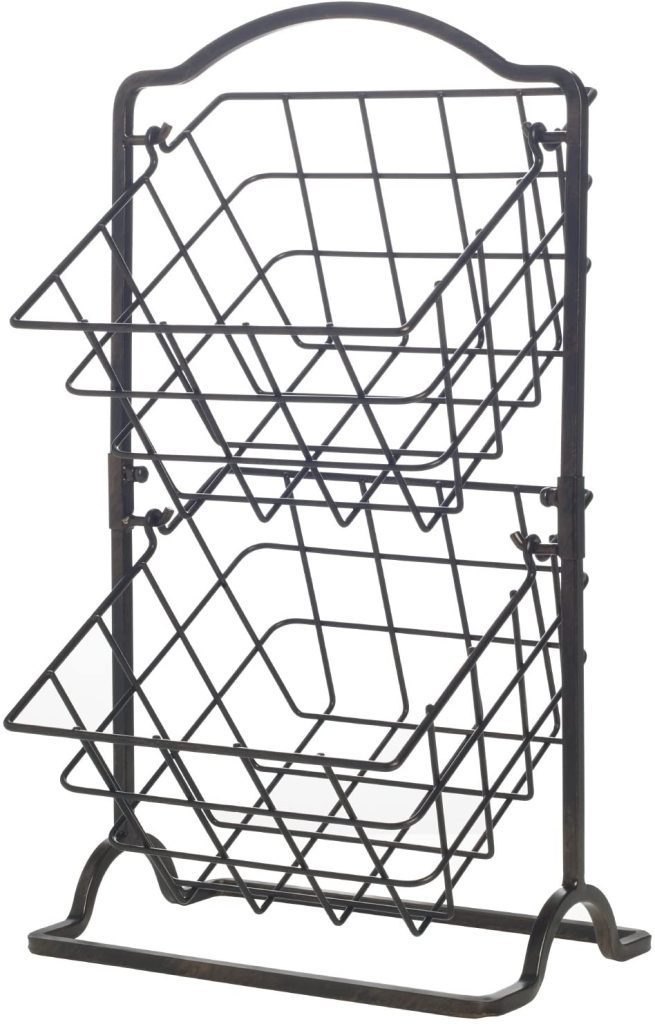 Tiered Hanging Baskets | Kitchen Counter Storage | 30+ Kitchen Accessories & Storage Solutions To Get Organized | Basic Housewife