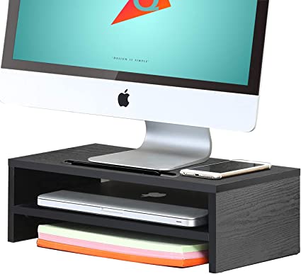 Monitor Riser with Shelves | Must-Have Office Desk Accessories to Organize Your Workspace