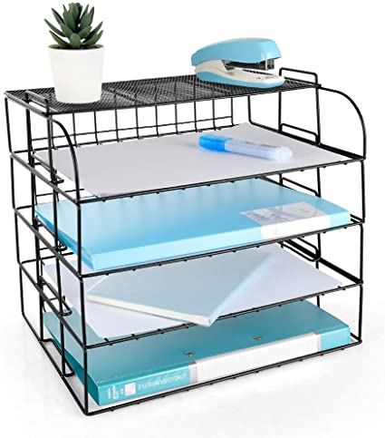 4-tier paper organizer | Must-Have Office Desk Accessories to Organize Your Workspace
