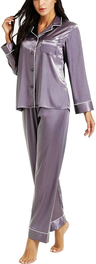 Grey Silk Pajama Set | 20+ Cute & Comfy Pajama Sets You Need To Own | Basic Housewife