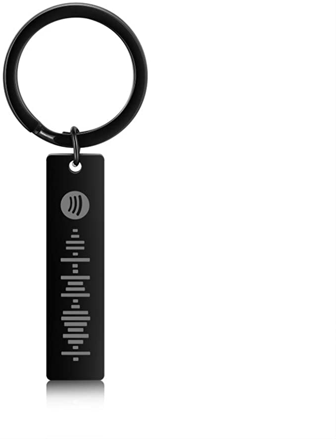 Personalized Spotify Code Keychain | Romantic Gift Ideas To Give Your Partner | Basic Housewife
