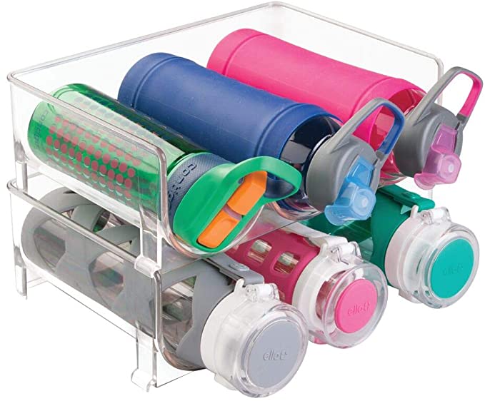 Stackable Water Bottle Holder | Pantry Storage | 30+ Kitchen Accessories & Storage Solutions To Get Organized | Basic Housewife