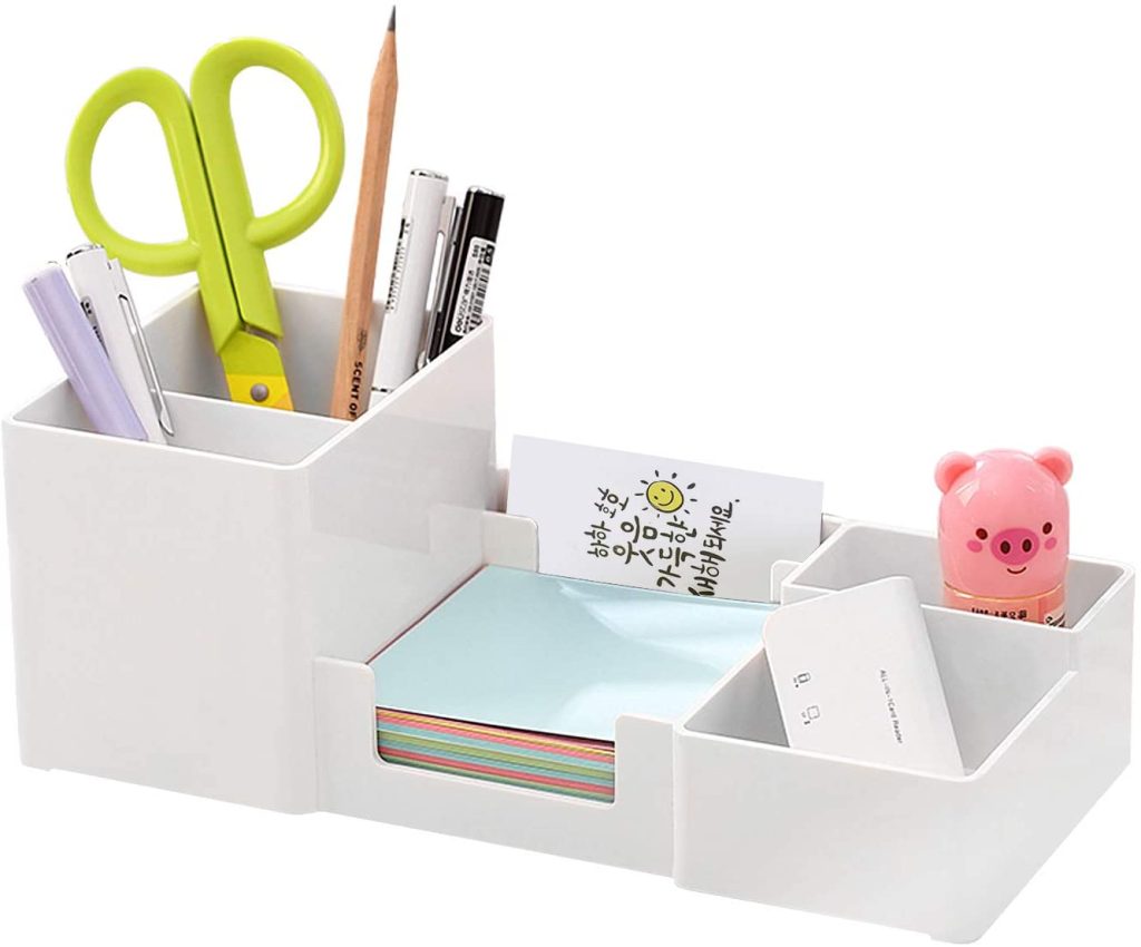 White Acrylic Office Desk Organizer | Must-Have Office Desk Accessories to Organize Your Workspace