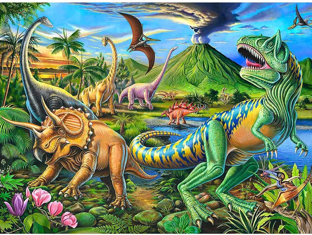 100 Piece Dinosaur Jigsaw Puzzle | Valentines Gifts for Kids | Basic Housewife