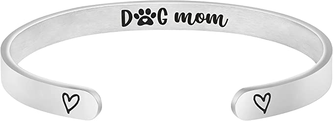 Dog Mom Cuff Bangle | 30+ Fun & Unique Gifts for Dog Moms | Basic Housewife
