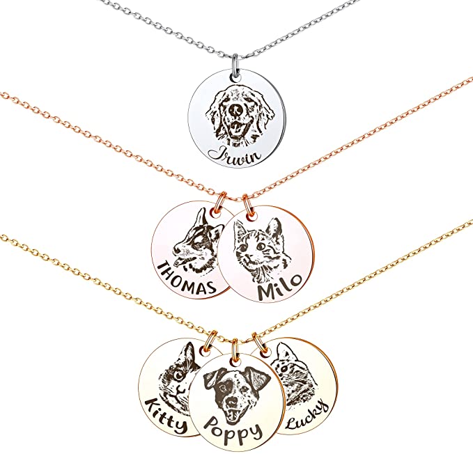 Personalized Pet Portrait Necklace | 30+ Fun & Unique Gifts for Dog Moms | Basic Housewife