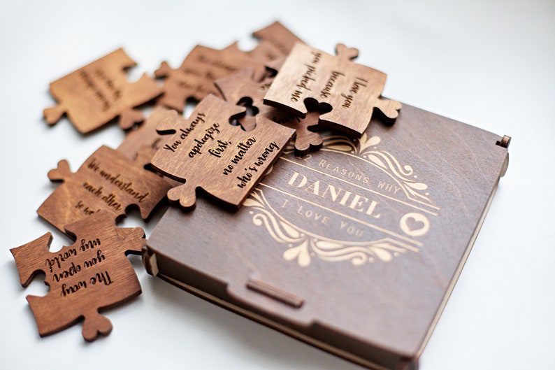 Reasons Why I Love You Custom Puzzle | Romantic Gift Ideas To Give Your Partner | Basic Housewife