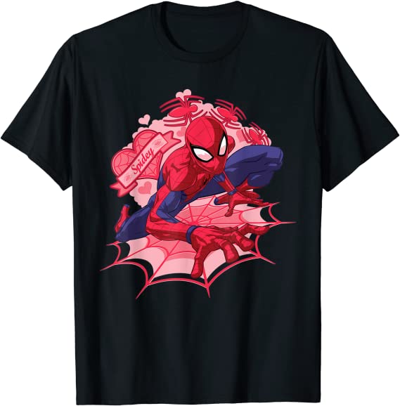 Marvel Spider-Man Valentine's Day T-Shirt | Valentines Gifts for Teen Boys | Basic Housewife