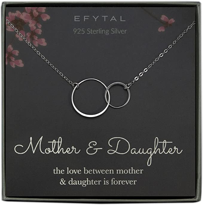 Infinity Circles Necklace | Meaningful Gifts for Mom from Daughter