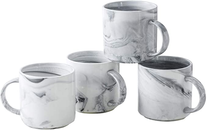 Marble Mugs, Set of 4 | Spring Decor Ideas for Your Home